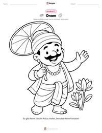 Onam druckbare Arbeitsblatt Vorschau