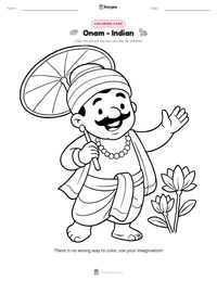 Onam - Indian printable worksheet preview