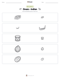 Onam - Indian printable worksheet preview