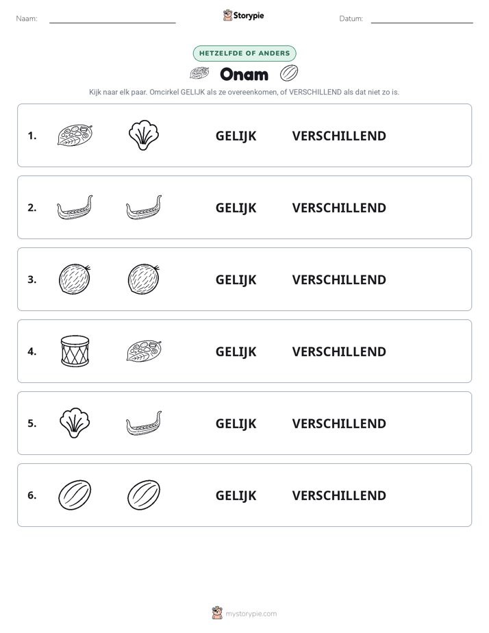 Zelfde of Verschillend