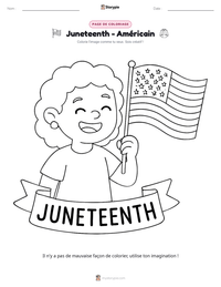 Aperçu de la feuille de travail imprimable Juneteenth - Américain