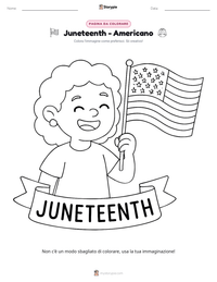 Anteprima della scheda stampabile di Juneteenth - Americano