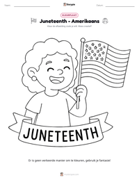 Juneteenth - Amerikaans afdrukbare werkblad voorbeeld