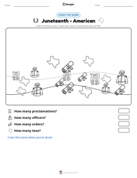 Juneteenth - American printable worksheet preview