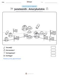 Podgląd drukowalnego arkusza ćwiczeń Juneteenth - Amerykańskie
