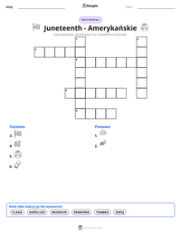 Podgląd drukowalnego arkusza ćwiczeń Juneteenth - Amerykańskie
