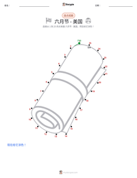 六月节 - 美国 可打印工作表预览
