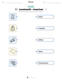 Juneteenth - American printable worksheet preview