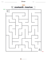 Juneteenth - American printable worksheet preview