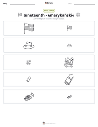 Podgląd drukowalnego arkusza ćwiczeń Juneteenth - Amerykańskie
