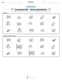 Podgląd drukowalnego arkusza ćwiczeń Juneteenth - Amerykańskie