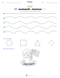 Juneteenth - American printable worksheet preview
