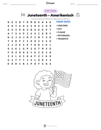 Juneteenth - Amerikanisch druckbare Arbeitsblatt Vorschau