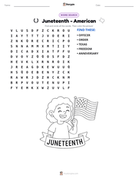 Juneteenth - American printable worksheet preview