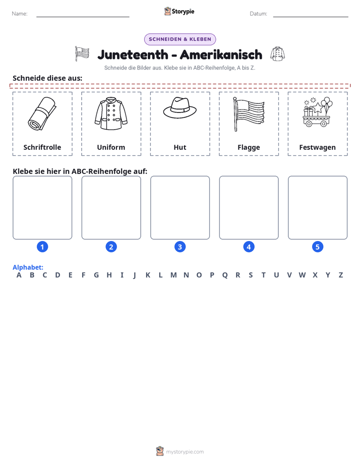 Schneiden & Einfügen Alphabet