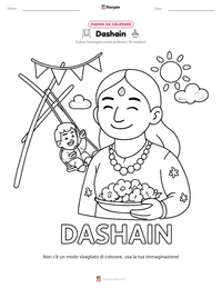Anteprima della scheda stampabile di Dashain