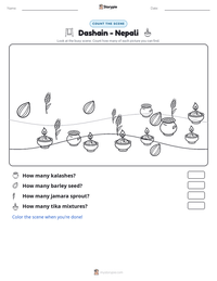 Dashain - Nepali printable worksheet preview