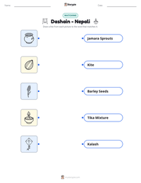 Dashain - Nepali printable worksheet preview