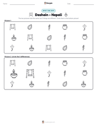Dashain - Nepali printable worksheet preview