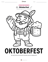 Vista previa de la hoja de trabajo imprimible de Oktoberfest