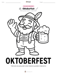 Prabaca lembar kerja cetak Oktoberfest