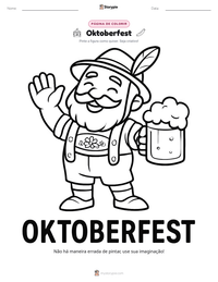 Prévia da folha de atividades imprimível Oktoberfest