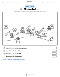 Aperçu de la feuille de travail imprimable Oktoberfest