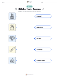 Oktoberfest - German printable worksheet preview
