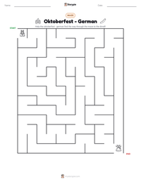 Oktoberfest - German printable worksheet preview
