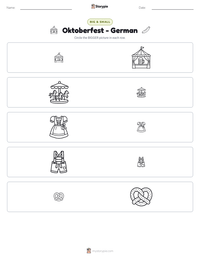 Oktoberfest - German printable worksheet preview