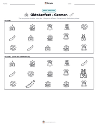 Oktoberfest - German printable worksheet preview