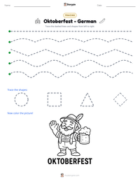 Oktoberfest - German printable worksheet preview
