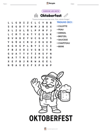 Aperçu de la feuille de travail imprimable Oktoberfest