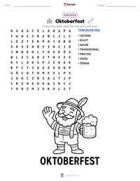 Prabaca lembar kerja cetak Oktoberfest