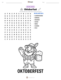 Oktoberfest yazdırılabilir çalışma sayfası önizlemesi