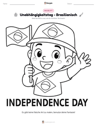 Unabhängigkeitstag - Brasilianisch druckbare Arbeitsblatt Vorschau