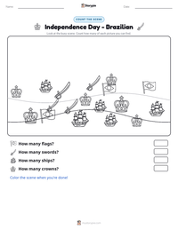 Independence Day - Brazilian printable worksheet preview