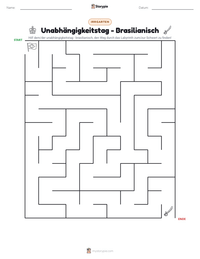 Unabhängigkeitstag - Brasilianisch druckbare Arbeitsblatt Vorschau