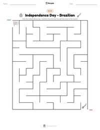 Independence Day - Brazilian printable worksheet preview