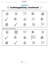 Unabhängigkeitstag - Brasilianisch druckbare Arbeitsblatt Vorschau