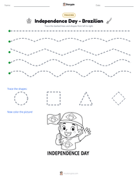Independence Day - Brazilian printable worksheet preview