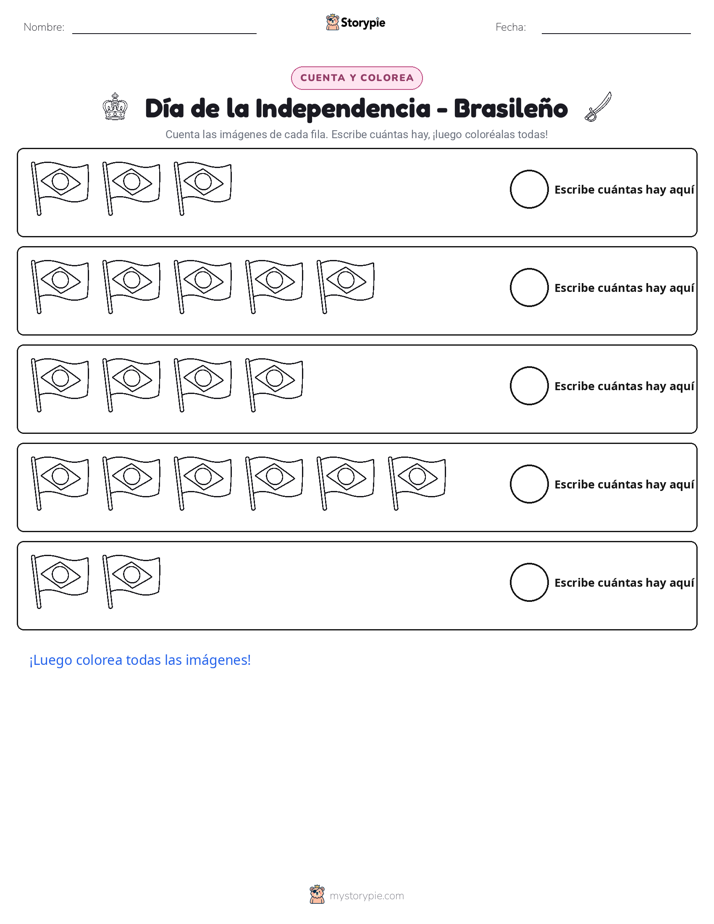 Contar y Colorear