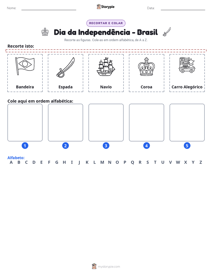Recortar & Colar Alfabeto