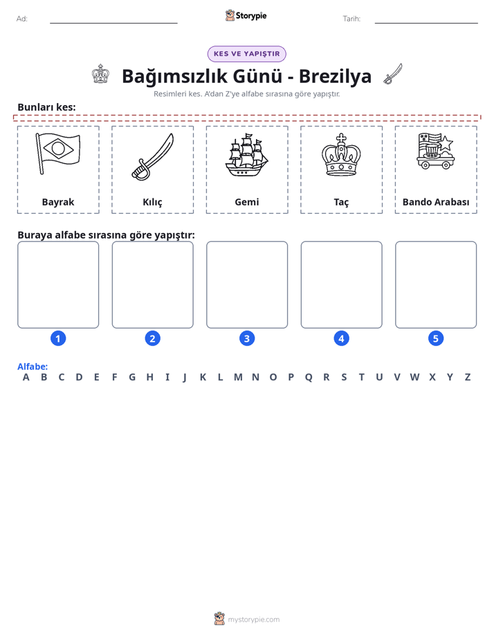 Kes & Yapıştır Alfabe