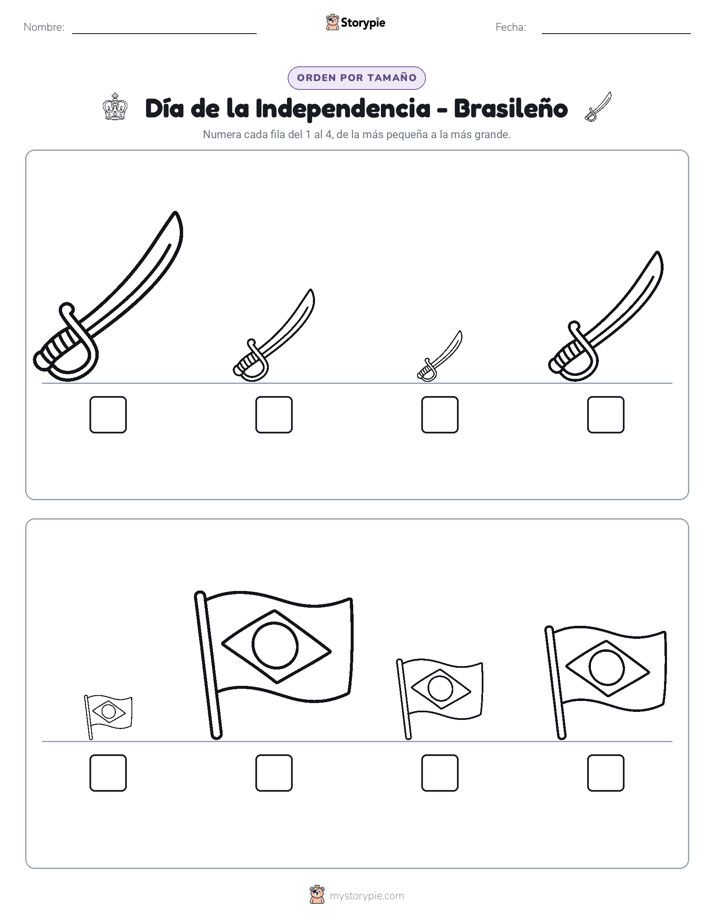 Orden de Tamaños