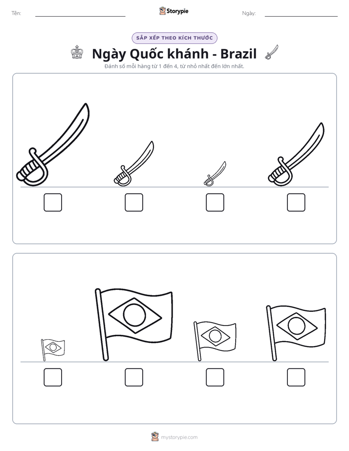Thứ Tự Kích Thước