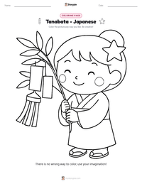 Tanabata - Japanese printable worksheet preview