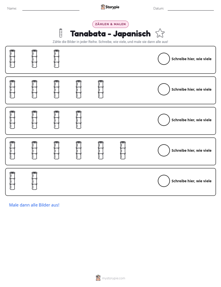 Zählen & Ausmalen
