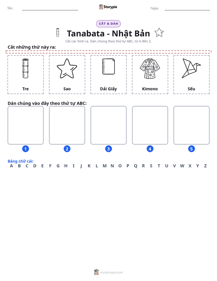 Cắt & Dán Chữ Cái