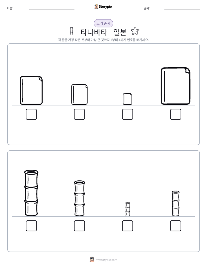 크기 순서